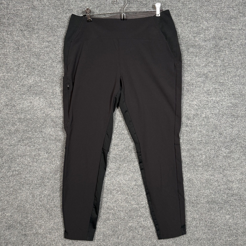 Mountain Hardwear Size Large Pull On Pants Black Nylon Blend Hiking Outdoor